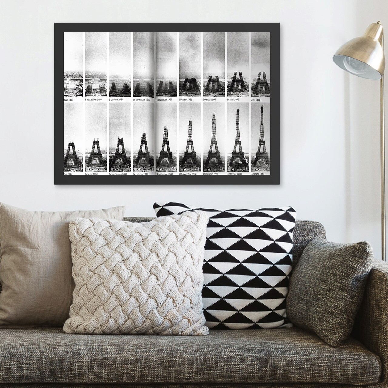 Tablou decorativ, Eiffel Tower 5 (55 x 75), Polistiren, Multicolor - imagine 3